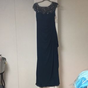 Forest green long dress